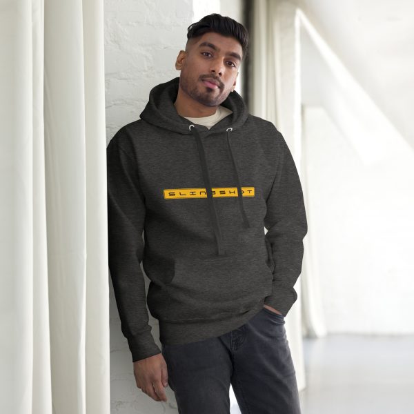 Slinghost Yellow/Black Logo Unisex Hoodie - Image 3