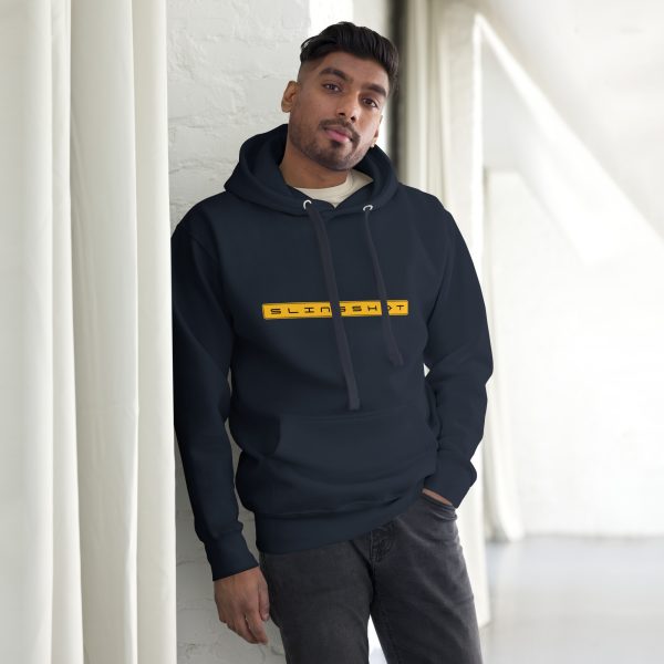 Slinghost Yellow/Black Logo Unisex Hoodie - Image 2